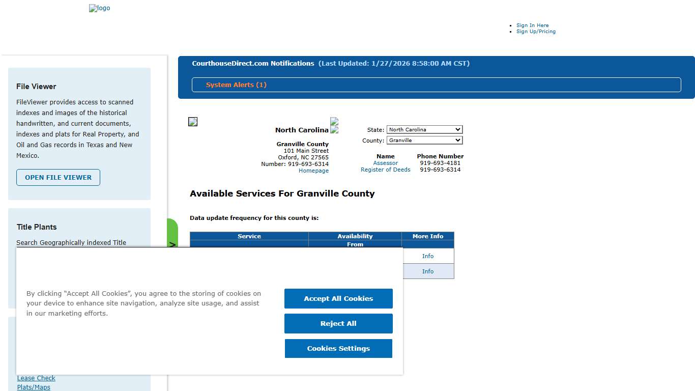 Search Granville County Public Property Records Online CourthouseDirect.com